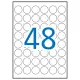 Etikett, 30 mm kör, poliészter, időjárásálló, fehér, APLI, 960 etikett/csomag