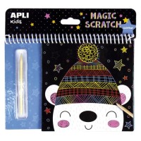 Képkarcoló füzet, APLI Kids "Magic Scratch", téli móka