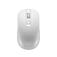 Egér, vezeték nélküli, optikai, USB, újratölthető, CANYON "MW-18", fehér