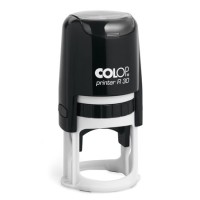 Bélyegző, kör, COLOP "Printer R 30", kék cserepárnával