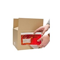 Okmánykísérő tasak, C/5, öntapadós, 240x185 mm, piros