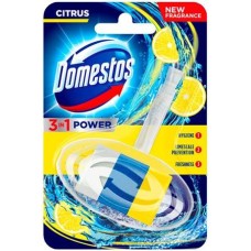 WC frissítő rúd, illatgéllel, 40 g, DOMESTOS "3 in 1", citrus