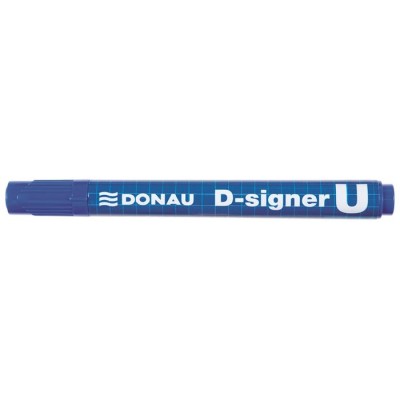 Alkoholos marker, 2-4 mm, kúpos, DONAU "D-signer U", kék