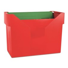 Függőmappa tároló, műanyag, 5 db függőmappával, DONAU, piros