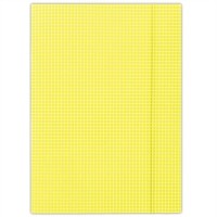 Gumis mappa, karton, A4, kockás, DONAU, citromsárga