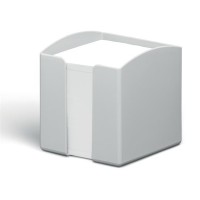 Jegyzettömbtartó, műanyag, 100x100 mm, feltöltve, DURABLE "ECO", szürke