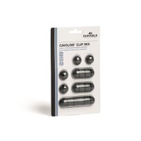 Kábelrendező tappancs, öntapadó, DURABLE "CAVOLINE® Clip mix", grafit