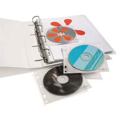 CD/DVD tartó zseb, lefűzhető, DURABLE