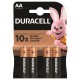 Elem, AA ceruza, 4 db, DURACELL "Basic"