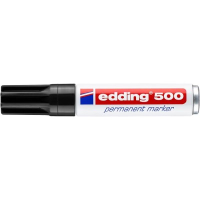 Alkoholos marker, 2-7 mm, vágott, EDDING "500", fekete