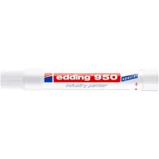 Jelölő marker, 10 mm, kúpos, EDDING "950", fehér