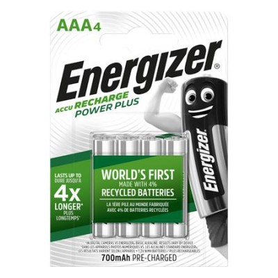 Tölthető elem, AAA mikro, 4x700 mAh, ENERGIZER "Power Plus"