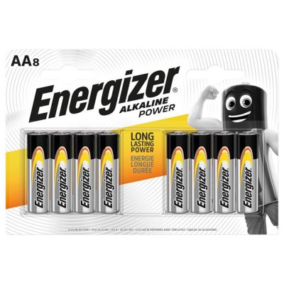 Elem, AA ceruza, 8 db, ENERGIZER "Alkaline Power"