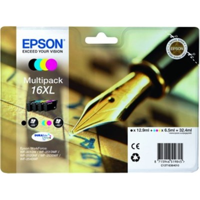 T16364010 Tintapatron multipack Workforce WF2540WF nyomtatóhoz, EPSON, b+c+m+y, 32,4ml