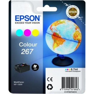 T2670 Tintapatron WorkForce WF-100W nyomtatóhoz, EPSON, színes, 6,7ml