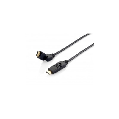 HDMI kábel, forgatható fej, 5 m, EQUIP