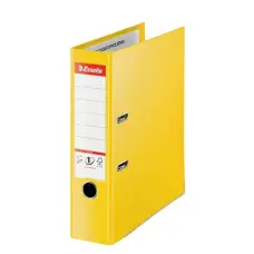 Iratrendező, 80 mm, A4, PP, élvédő sínnel, ESSELTE "Standard Plus", Vivida sárga