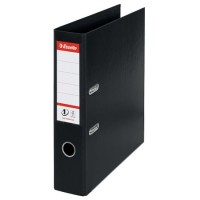 Iratrendező, 75 mm, A4, PP, élvédő sínnel, ESSELTE "Standard", Vivida fekete
