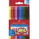 Filctoll készlet, háromszögletű, FABER-CASTELL "Grip", 10 különböző szín