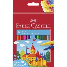 Filctoll készlet, FABER-CASTELL, 12 különböző szín"Castle"