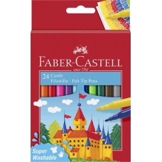 Filctoll készlet, FABER-CASTELL, 24 különböző szín "Castle"