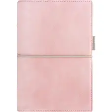 Kalendárium, gyűrűs, betétlapokkal, personal méret, FILOFAX, "Domino" Soft", pasztell rózsaszín