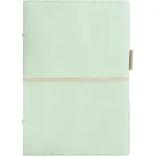 Kalendárium, gyűrűs, betétlapokkal, pocket méret, FILOFAX, "Domino" Soft", pasztellzöld