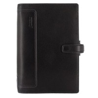Kalendárium, gyűrűs, betétlapokkal, personal méret, FILOFAX, "Holborn", fekete
