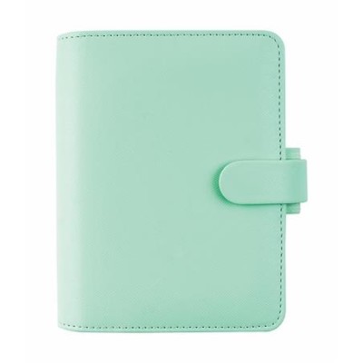 Kalendárium, gyűrűs, betétlapokkal, pocket méret, FILOFAX "Saffiano", menta