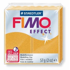 Gyurma, 57 g, égethető, FIMO "Effect", metál arany