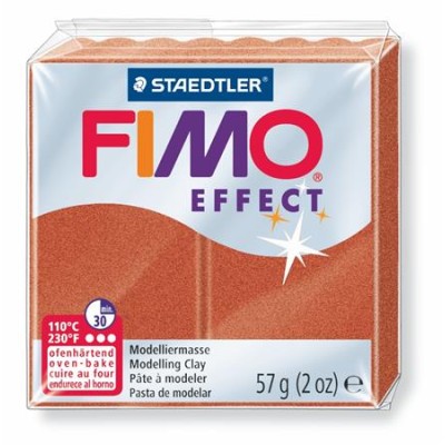 Gyurma, 57 g, égethető, FIMO "Effect", metál vörösréz