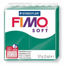 Gyurma, 56 g, égethető, FIMO "Soft", smaragdzöld