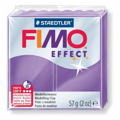 Gyurma, 57 g, égethető, FIMO "Effect", áttetsző bíborlila