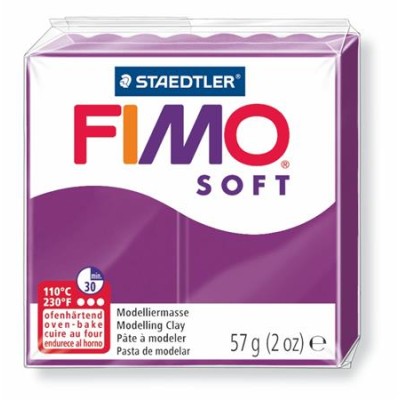 Gyurma, 57 g, égethető, FIMO "Soft", bíborlila