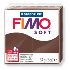 Gyurma, 57 g, égethető, FIMO "Soft", csokoládé