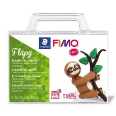 Gyurma készlet, 4x25 g, égethető, FIMO "Soft Creative", Flapy Lajhár