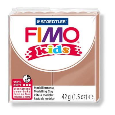 Gyurma, 42 g, égethető, FIMO "Kids", világosbarna