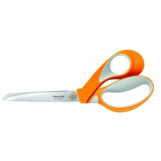 Olló, általános, 23 cm, FISKARS "RazorEdge Softgrip", narancssárga