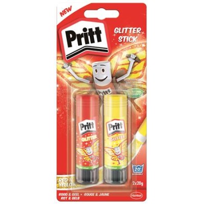 Ragasztóstift, 2x20 g, glitteres, HENKEL "Pritt"