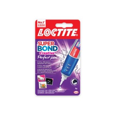 Pillanatragasztó, 3 g, HENKEL "Loctite Super Bond  CEATIVE Perfect Pen"