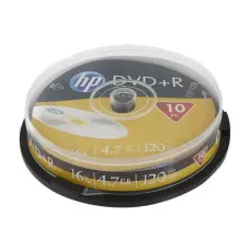 DVD+R lemez, 4,7 GB, 16x, 10 db, hengeren, HP
