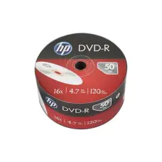 DVD+R lemez, 4,7 GB, 16x, 50 db, zsugor csomagolás, HP
