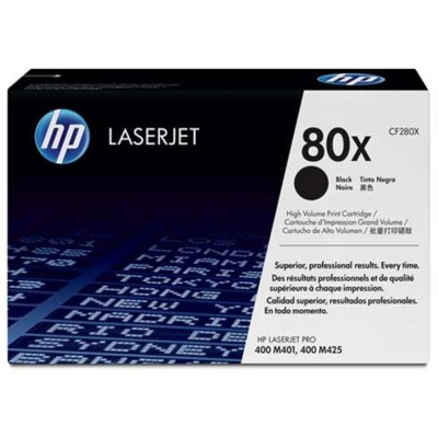 CF280X Lézertoner LaserJet Pro 400 M401 sorozat, M425 nyomtatókhoz, HP 80X, fekete, 6,9k