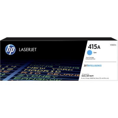 W2031A Lézertoner Color LaserJet Pro M454, MFP M479 nyomtatókhoz, HP 415A, cián, 2,1k