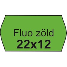 Árazószalag, 22x12 FLUO zöld