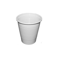 Műanyag pohár, 1,6 dl, 100 db, fehér