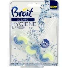 WC tisztító blokk, 2 fázisú, 3x45 g, "Brait Hygiene and fresh", óceán