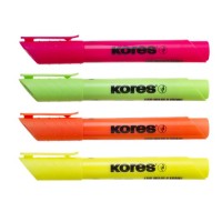 Szövegkiemelő készlet, 0,5-5 mm, KORES "High Liner Plus", 4 különböző szín