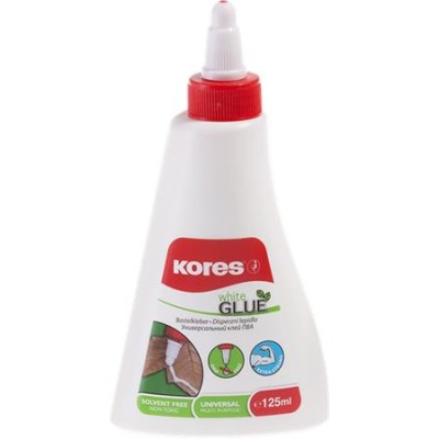 Hobbiragasztó, 125 ml, KORES "White Glue"