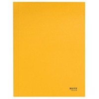 Pólyás dosszié, karton, A4, LEITZ "Recycle", sárga